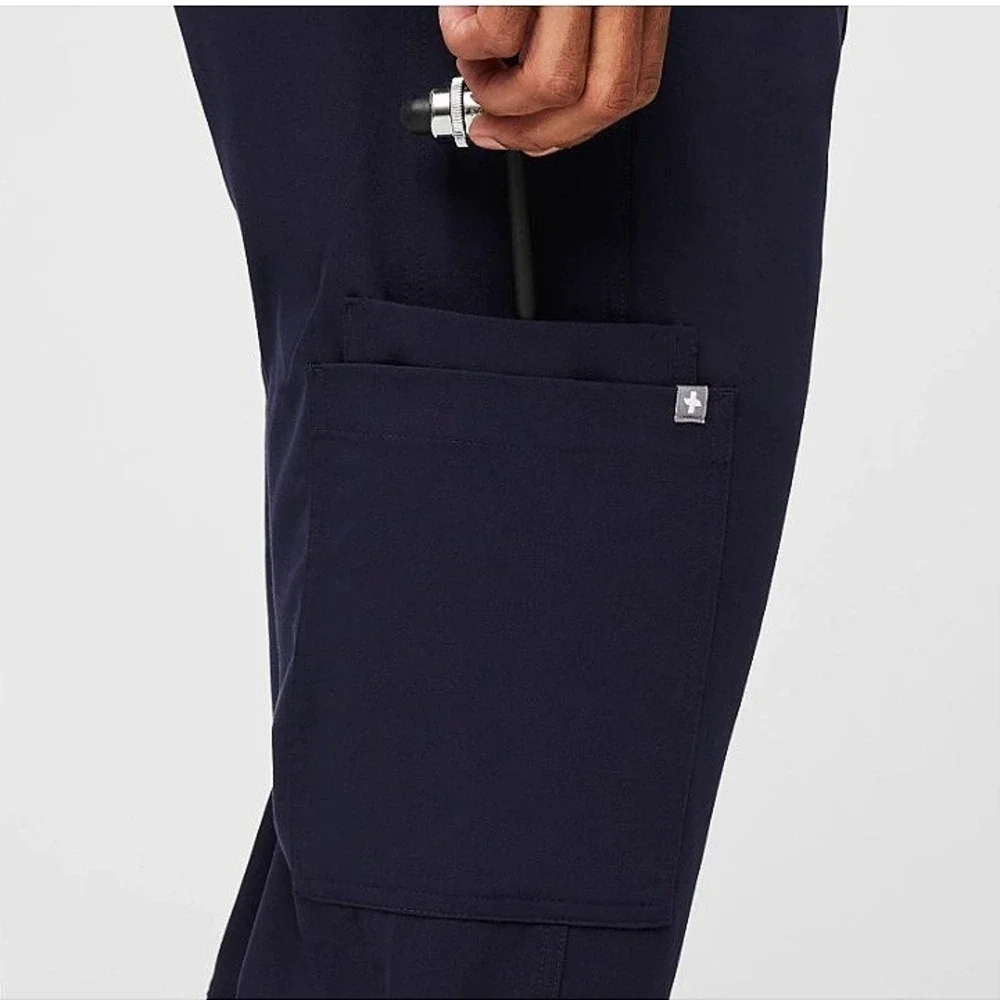 Figs Men's Axim Cargo Scrub Pants Size XL Navy Medical HealthCare Uniform EUC